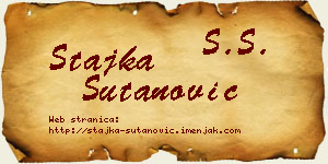 Stajka Šutanović vizit kartica